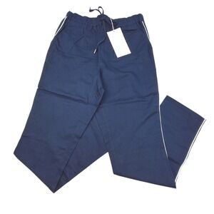 Wildfang Essential Piped Drawstring Pant Womens Small Navy White Streetwear